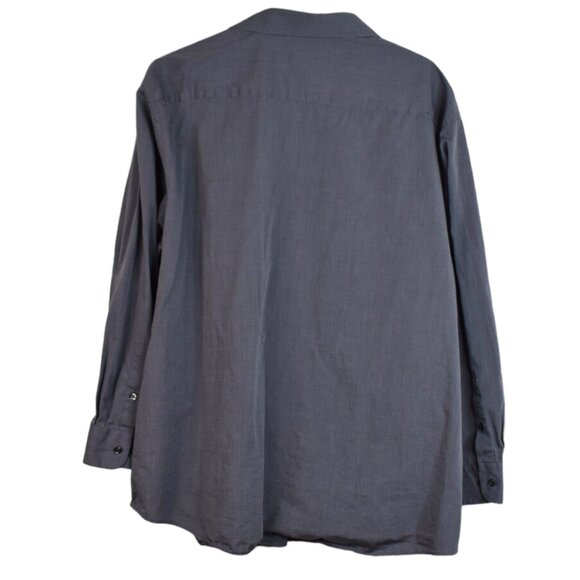 Alfani Shirt XXL Mens 18.5 Button Down Long Sleeve Easy Care Gray 34-35 Pocket - Picture 7 of 8